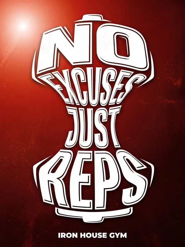 Iron House Gym — typographic campaign